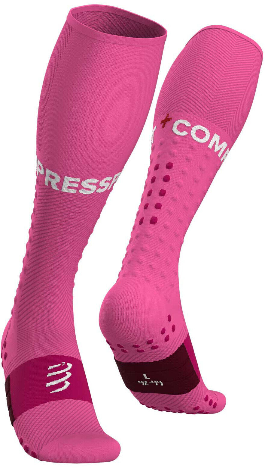 Hardloopsokken Compressport Full Socks Run Pink T1 Hardloopsokken