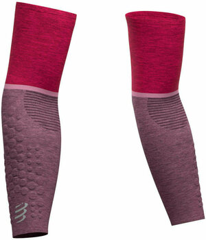 Running arm warmers Compressport ArmForce Ultralight Pink Melange T1 Running arm warmers - 1