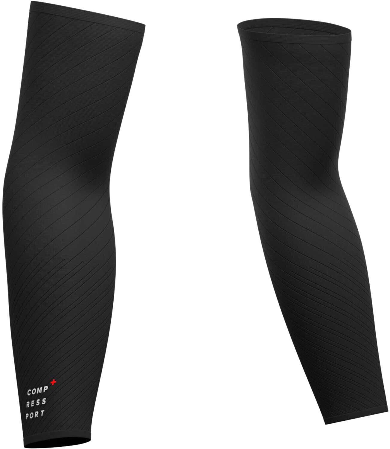 Running arm warmers Compressport Under Control Armsleeves Black T1 Running arm warmers