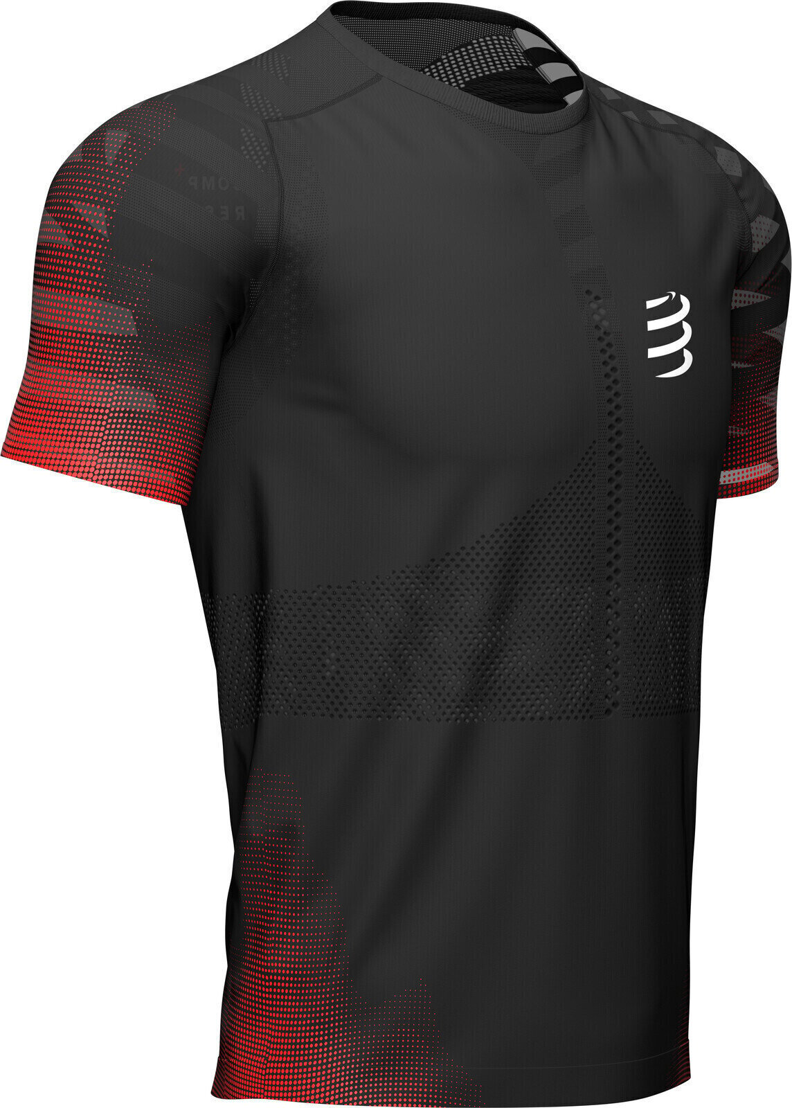 Тениска с къс ръкав за бягане Compressport Racing SS T-Shirt Black S Тениска с къс ръкав за бягане