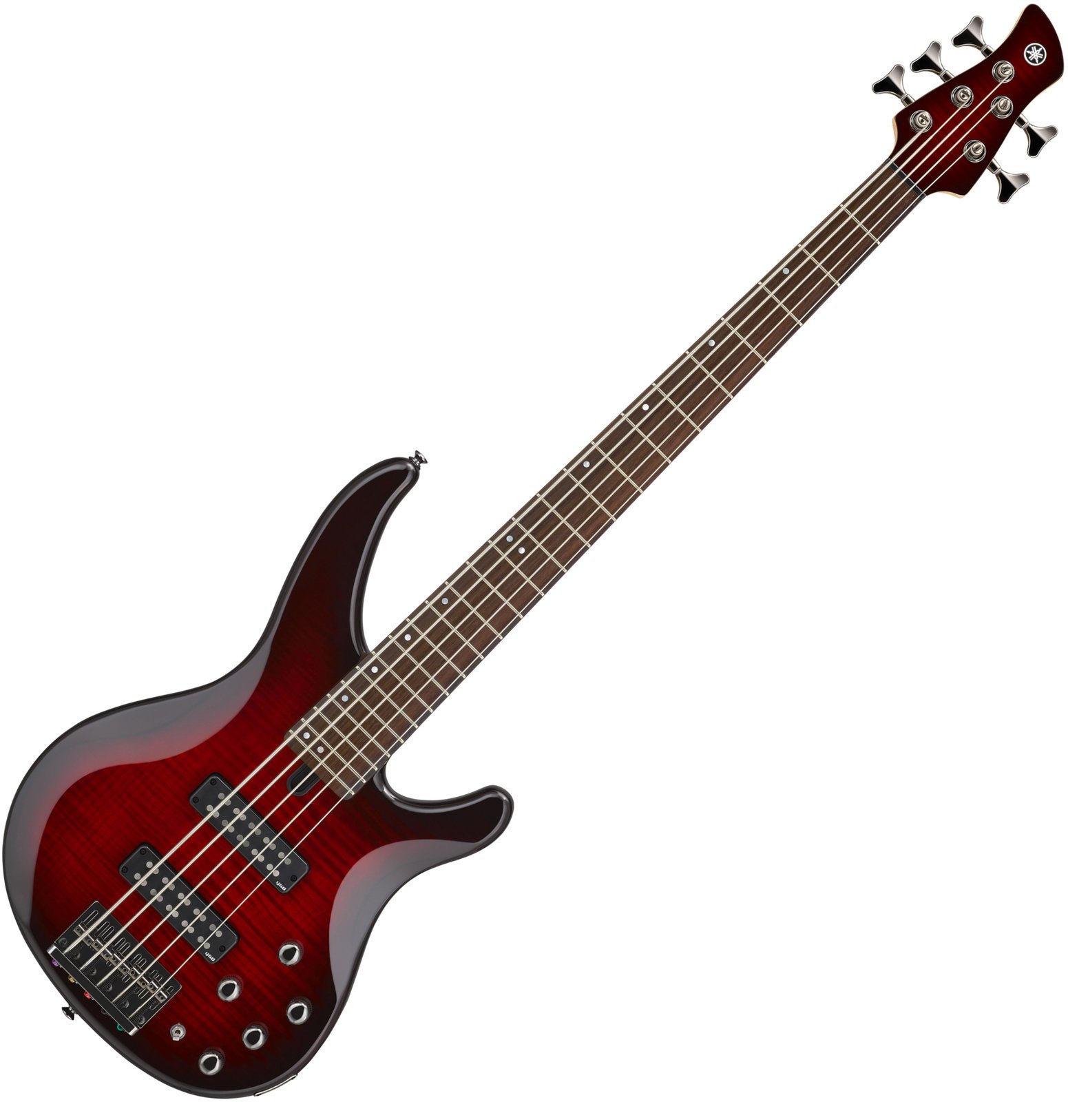 Gitara basowa 5-strunowa Yamaha TRBX 605 Dark Red Burst