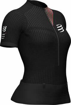 Löpartröja med kort ärm Compressport Trail Postural Top Black S Löpartröja med kort ärm - 1