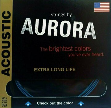 Snaren voor akoestische gitaar Aurora Premium Acoustic Guitar Strings Light 12-54 Red - 1