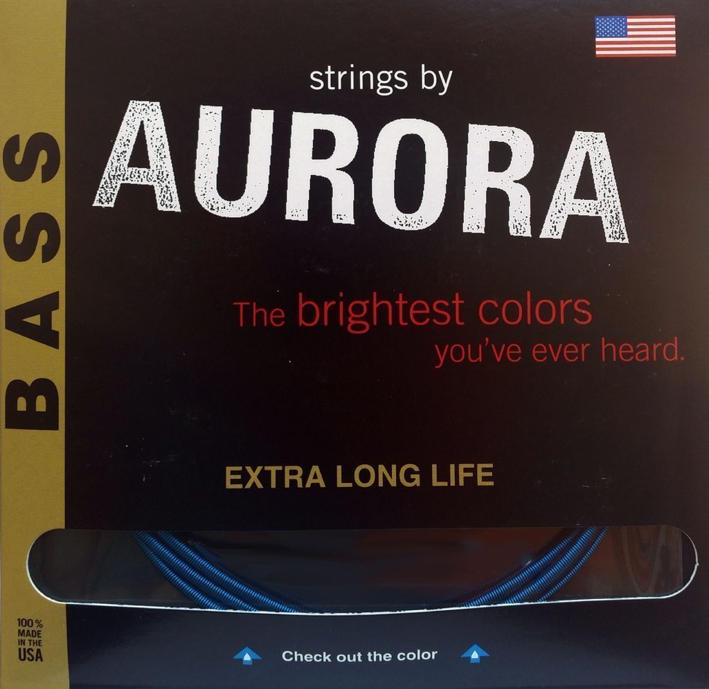 Cordes de basses Aurora Premium Medium Bass Strings 45-105 Aqua