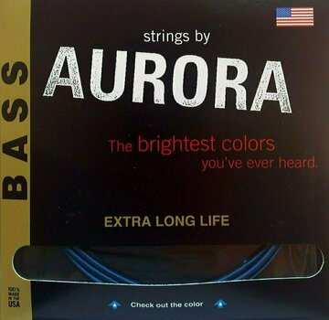 Strune za bas kitaro Aurora Premium Medium Bass Strings 45-105 Aqua - 1