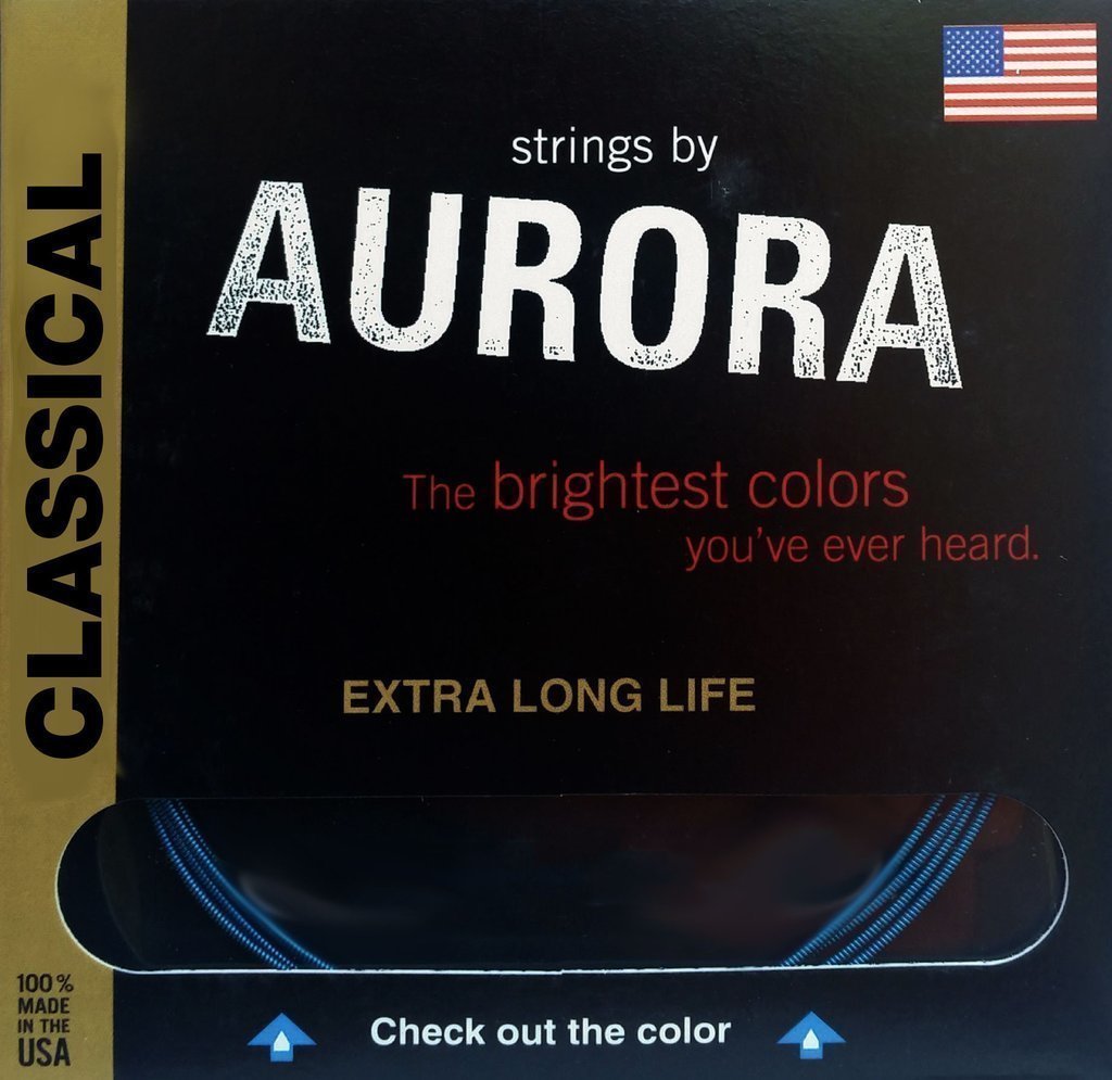 Corzi de nylon Aurora Premium Classical Guitar Strings High Tension Black