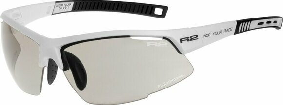 Kerékpáros szemüveg R2 Racer White Shiny/Photochromic Grey Kerékpáros szemüveg - 1