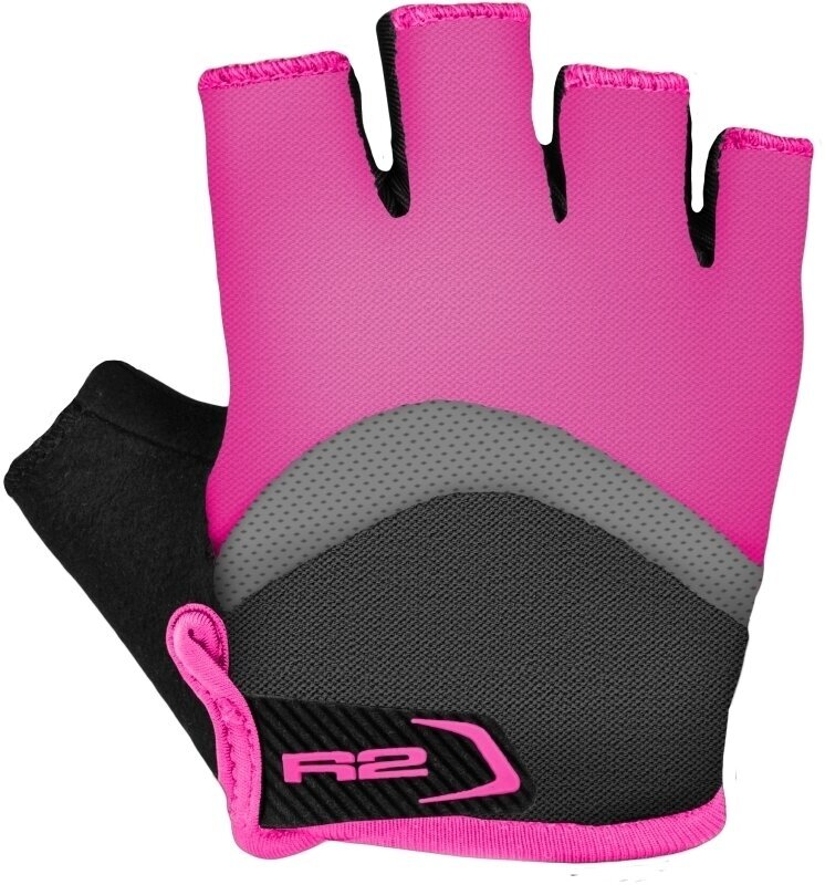Kolesarske rokavice R2 Loop Bike Gloves Pink/Grey/White 14 let Kolesarske rokavice