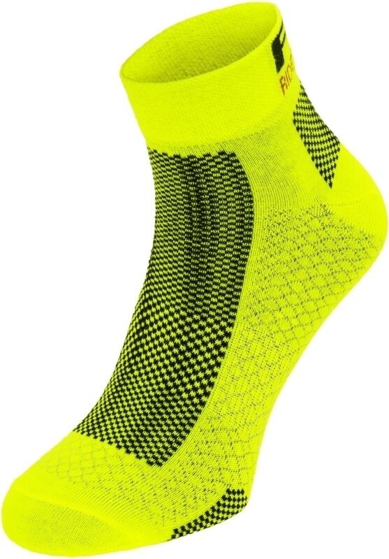 Kolesarske nogavice R2 Easy Bike Socks Neon Yellow M Kolesarske nogavice