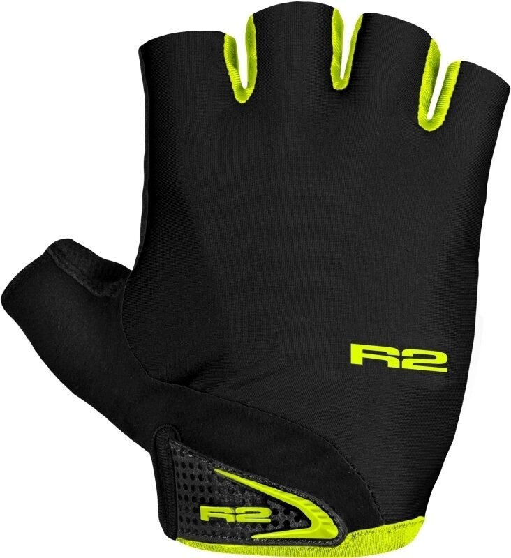 Guantes de ciclismo R2 Riley Bike Gloves Black/Neon Yellow M Guantes de ciclismo