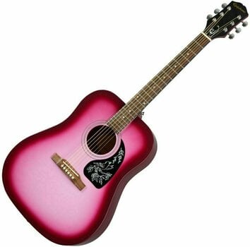 Guitare acoustique Epiphone Starling Hot Pink Pearl - 1