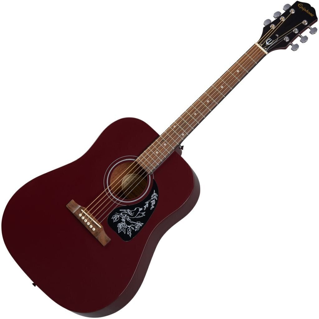 Dreadnought-gitarr Epiphone Starling Wine Red