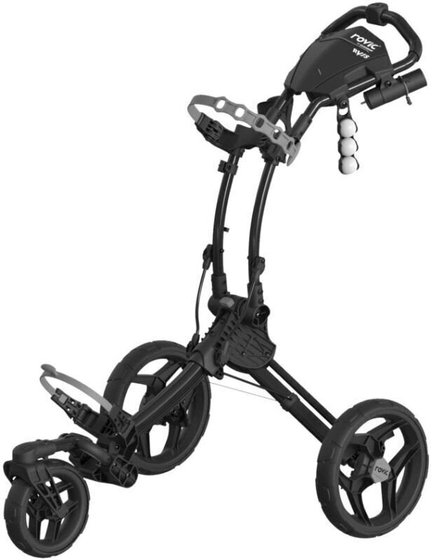 Chariot de golf manuel Rovic RV1S Cahrcoal/Black Chariot de golf manuel