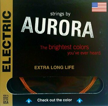 E-gitarrsträngar Aurora Premium Electric Guitar Strings Light 09-42 Aqua - 1