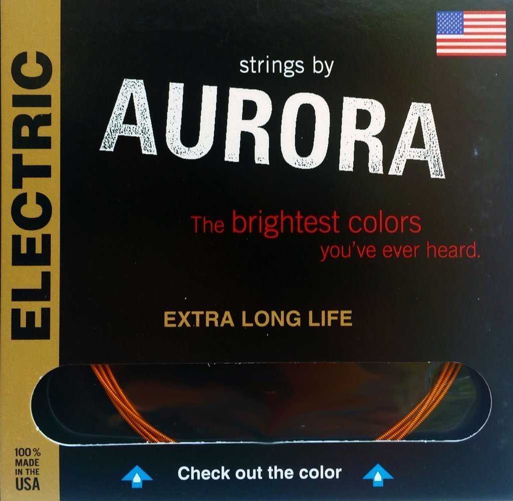 Χορδές για Ηλεκτρική Κιθάρα Aurora Premium Electric Guitar Strings Light 09-42 Black