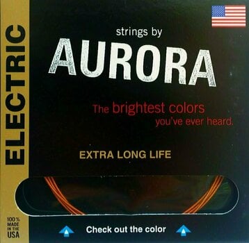 Cordas para guitarra elétrica Mi Aurora Premium Electric Guitar Strings Heavy 11-50 White - 1