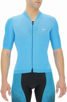 Maillot de cyclisme UYN Airwing OW Biking Man Shirt Short Sleeve Maillot Turquoise/Black M - 1