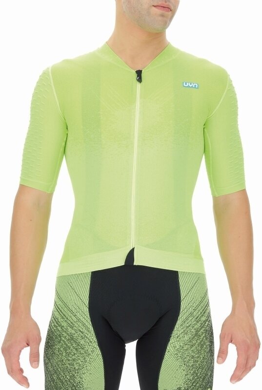 Maillot de cyclisme UYN Airwing OW Biking Man Shirt Short Sleeve Yellow/Black S
