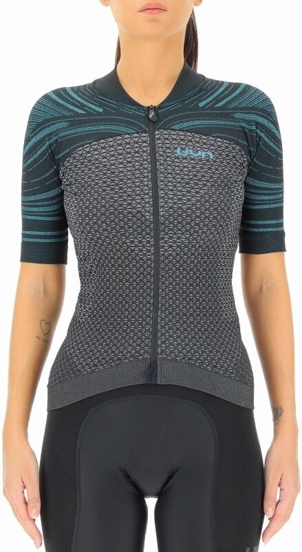 Kolesarski dres, majica UYN Coolboost OW Biking Lady Shirt Short Sleeve Star Grey/Curacao XS