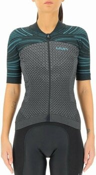 Fietsshirt UYN Coolboost OW Biking Lady Shirt Short Sleeve Star Grey/Curacao XS - 1