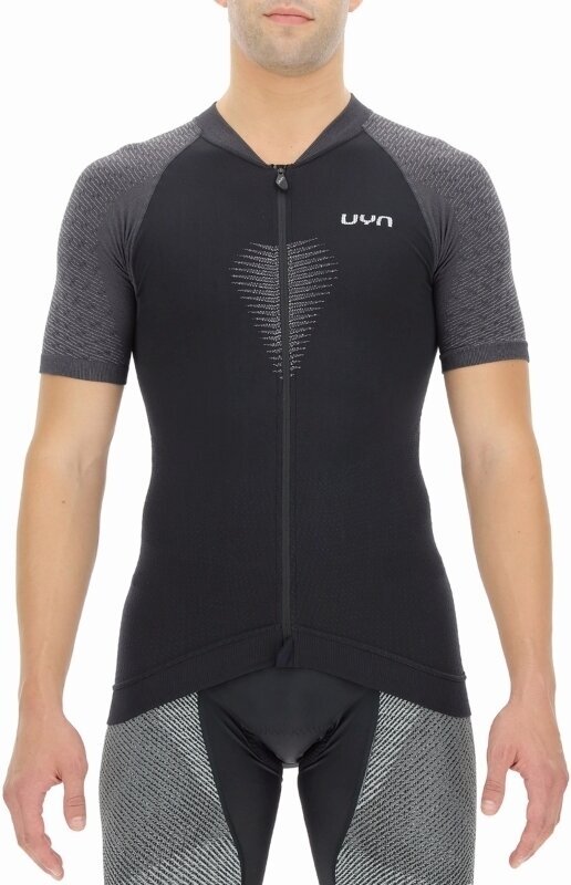 Велосипедна тениска UYN Granfondo OW Biking Man Shirt Short Sleeve Джърси Blackboard/Charcol S