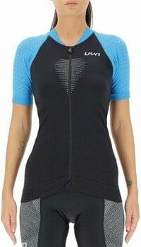 Cycling jersey UYN Granfondo OW Biking Lady Shirt Short Sleeve Jersey Blackboard/Danube Blue XS - 1
