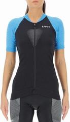 Cykeltrøje UYN Granfondo OW Biking Lady Short Sleeve Blackboard/Danube Blue