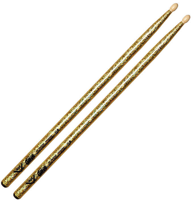 Drumsticks Vater VCG5A Color Wrap Los Angeles 5A Gold Sparkle Drumsticks