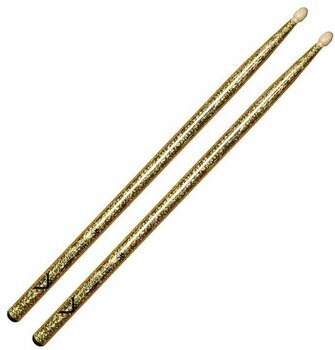 Drumsticks Vater VCG5B Color Wrap 5B Gold Sparkle Drumsticks - 1