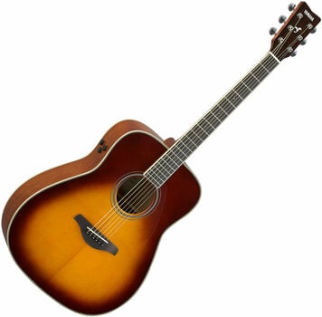 Dreadnought elektro-akoestische gitaar Yamaha FG-TA Brown Sunburst - 1