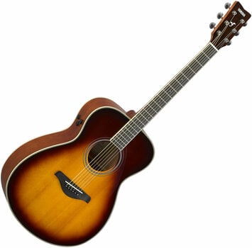 Jumbo elektro-akoestische gitaar Yamaha FS-TA Brown Sunburst - 1