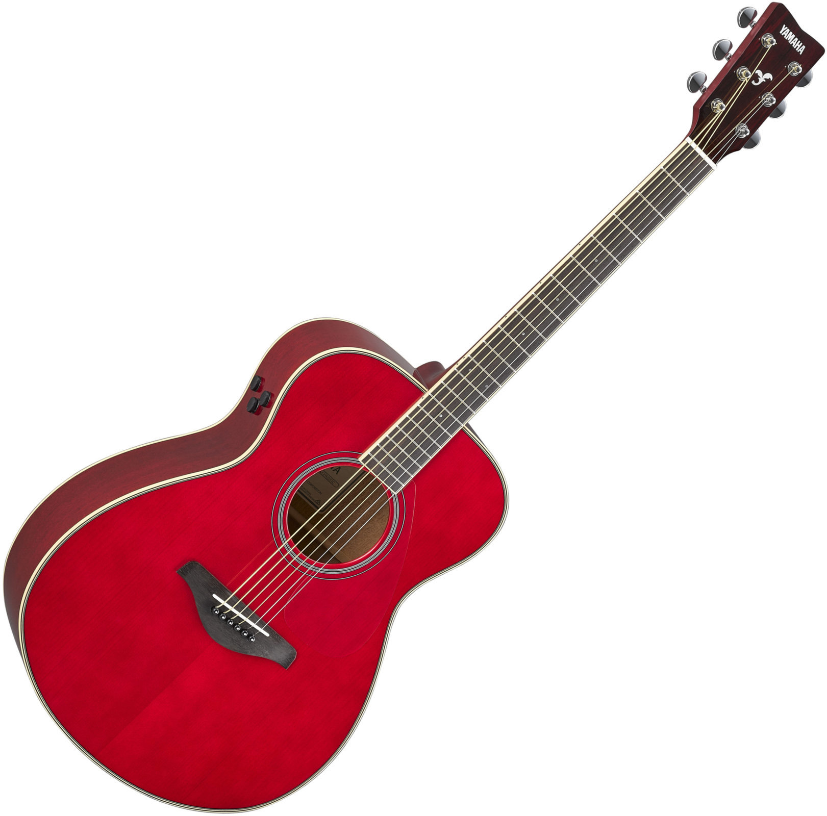 Jumbo elektro-akoestische gitaar Yamaha FS-TA Ruby Red