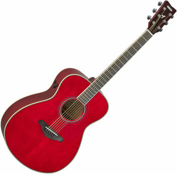 Jumbo elektro-akoestische gitaar Yamaha FS-TA Ruby Red - 1