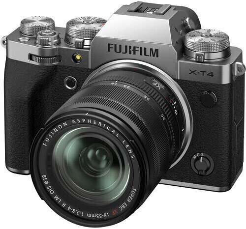 Tükör nélküli fényképezőgépek Fujifilm X-T4 + Fujinon XF18-55mm Silver