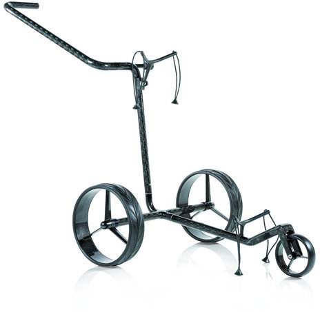 Handmatige golftrolley Jucad Carbon 3-Wheel Black Handmatige golftrolley