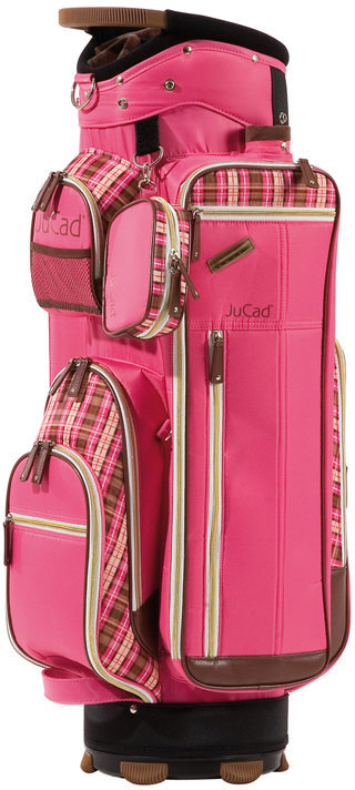 Golf torba Jucad Funct Pink/Check/Pattern Cart Bag