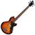 Bajo de 4 cuerdas Supro Huntington 1 Bass Guitar with Piezo Tobacco Sunburst Flame
