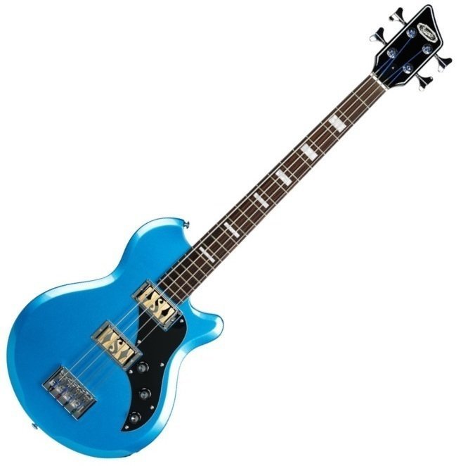 Basse électrique Supro Huntington 2 Bass Guitar Ocean Blue Metallic