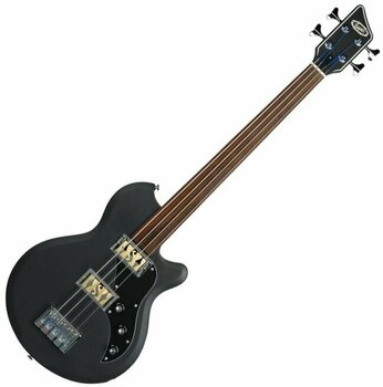 E-Bass Supro Huntington 2 Fretless Bass Guitar with Piezo Flat Black - 1