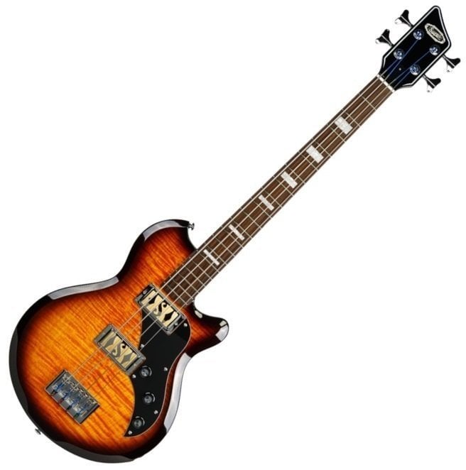 Basse électrique Supro Huntington 2 Bass Guitar Tobacco Sunburst Flame