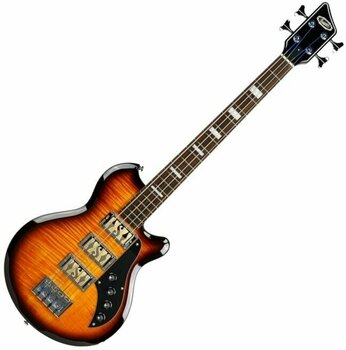 Basse électrique Supro Huntington 3 Bass Guitar with Piezo Tobacco Sunburst Flame - 1