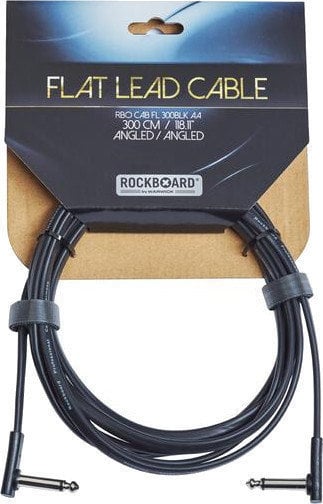 Câble pour instrument RockBoard Flat Noir 3 m Angle - Angle