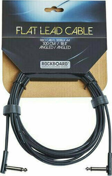 Câble pour instrument RockBoard Flat Noir 3 m Angle - Angle - 1