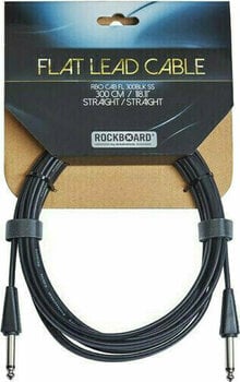 Instrument Cable RockBoard Flat Black 3 m Straight - Straight - 1