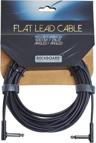 Инструментален кабел RockBoard Flat Черeн 6 m Ъглов - Ъглов