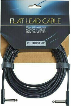 Nástrojový kabel RockBoard Flat Černá 6 m Lomený - Lomený - 1