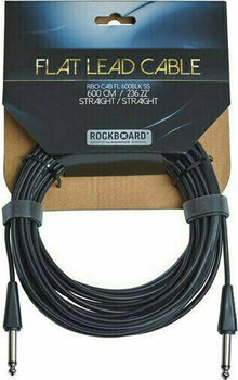 Kabel za glasbilo RockBoard Flat Črna 6 m Ravni - Ravni - 1