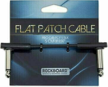 Cablu Patch, cablu adaptor RockBoard Flat Patch Cable Negru 5 cm Oblic - Oblic - 1