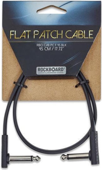 Câble de patch RockBoard Flat Patch Cable Noir 45 cm Angle - Angle