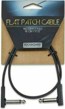 Câble de patch RockBoard Flat Patch Cable Noir 45 cm Angle - Angle - 1